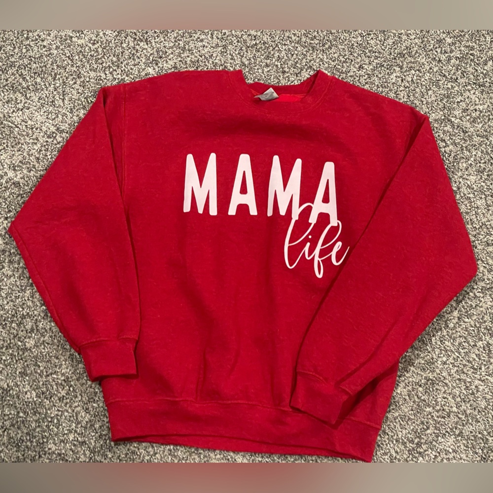 MAMA LIFE SWEATSHIRT - RED